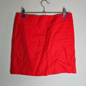 J. Crew Factory Bright Tomato Red Straight Mini Skirt - Size 0